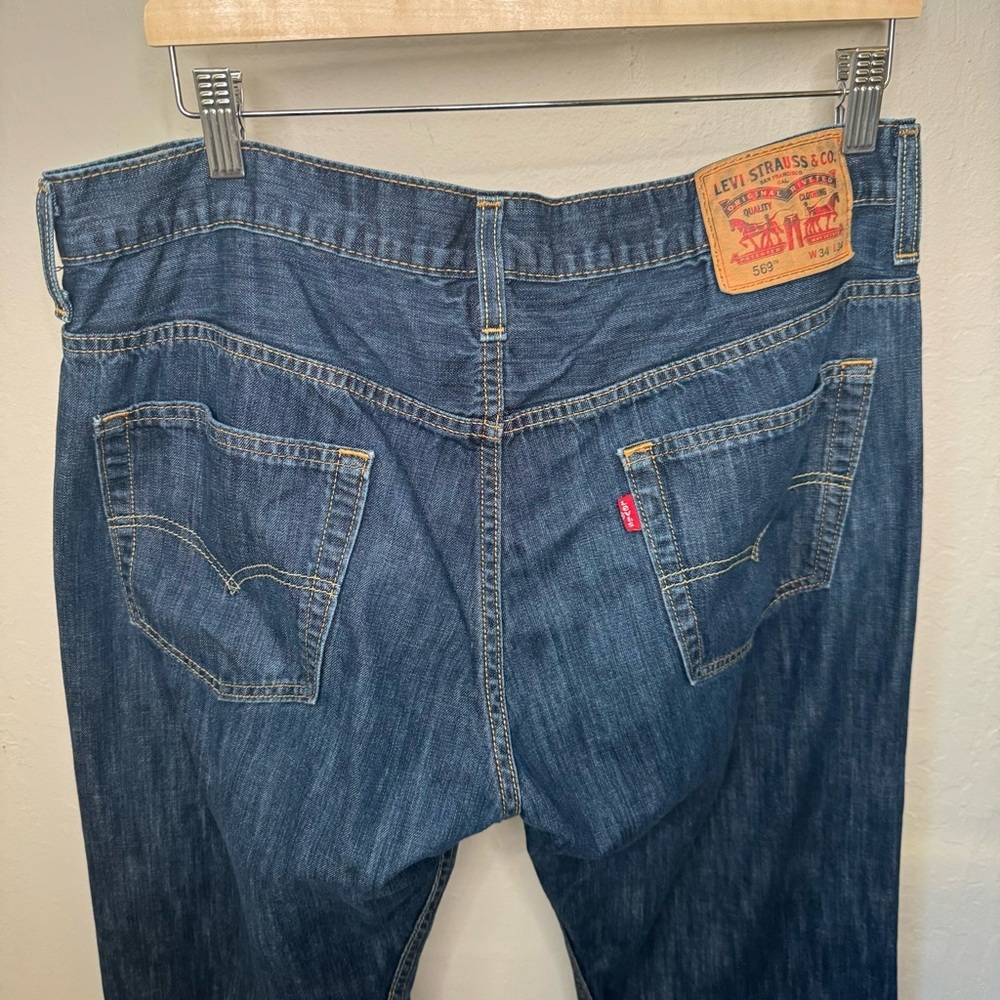 LEVI’S 569 Red Tab Loose Straight Leg Jeans Denim 100% Cotton Size 34 x 34 - Picture 6 of 14